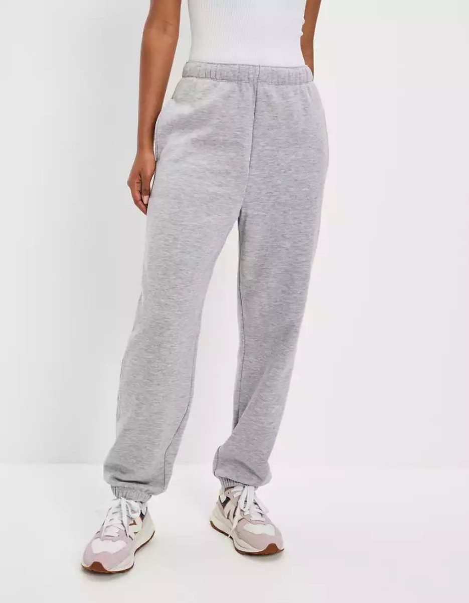 Pantalon Jogging American Eagle AE Fleece Baggy Grise Femme | MCZ-23461749